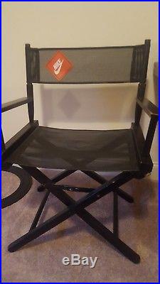 Vintage 1990's Nike Swoosh Director's Chair Store Display Black