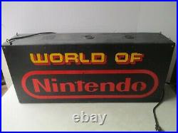 Vintage 1991 World Of Nintendo Fiber Optic Store Display Sign Model Nes Working