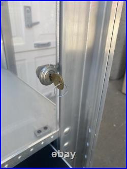 Vintage 1995-99 Aluminum Oakley Display Cabinet, X Metal Design 6'- 2 Drawer