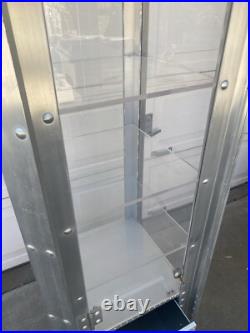Vintage 1995-99 Aluminum Oakley Display Cabinet, X Metal Design 6'- 2 Drawer