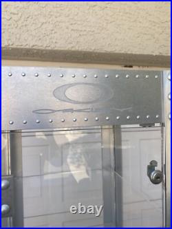 Vintage 1995-99 Aluminum Oakley Display Cabinet, X Metal Design 6'- 2 Drawer