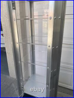 Vintage 1995-99 Aluminum Oakley Display Cabinet, X Metal Design 6'- 2 Drawer