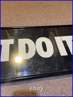 Vintage 1995 Nike Just Do It Framed Rectangular 37x13 Store Display Promo Sign