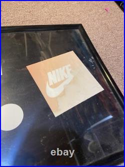 Vintage 1995 Nike Just Do It Framed Rectangular 37x13 Store Display Promo Sign
