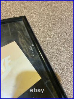 Vintage 1995 Nike Just Do It Framed Rectangular 37x13 Store Display Promo Sign