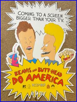 Vintage 1996 Beavis and Butt-Head Do America Cardboard Movie Promo Display