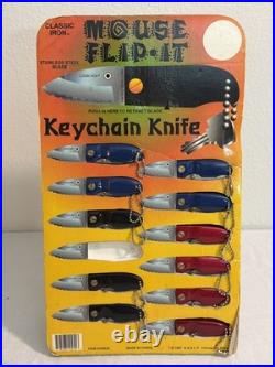 Vintage 1997 Keychain Knife MOUSE FLIP-IT Store Counter Display RARE HTF READ
