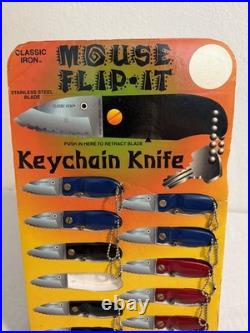 Vintage 1997 Keychain Knife MOUSE FLIP-IT Store Counter Display RARE HTF READ