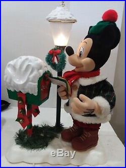 Vintage 24 Disney Store Animated Mickey Mouse Christmas Display Figure Musical