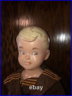 Vintage 40s 50s Buster Brown Advertising Store Display Mannequin Doll Antique