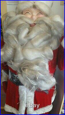 Vintage 5' 10 Tall Animated Mechanical Store Display Santa Claus By Harold Gale