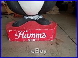 Vintage 5 foot Hamms Styrofoam Beer Bear Store Display