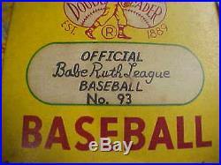 Vintage 50's Double Header Official Babe Ruth League Baseball # 93 Store Display