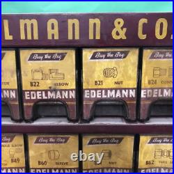Vintage 50s 60s E. Edelmann Advertising Parts Cabinet Store Display 12x12x12
