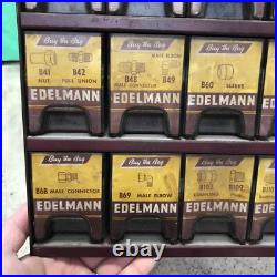 Vintage 50s 60s E. Edelmann Advertising Parts Cabinet Store Display 12x12x12