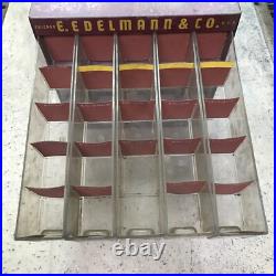 Vintage 50s 60s E. Edelmann Advertising Parts Cabinet Store Display 12x12x12