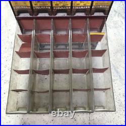 Vintage 50s 60s E. Edelmann Advertising Parts Cabinet Store Display 12x12x12