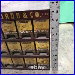 Vintage 50s 60s E. Edelmann Advertising Parts Cabinet Store Display 12x12x12