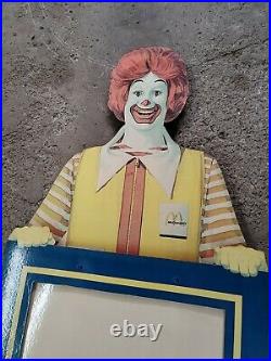 Vintage 6.2' tall McDonalds Ronald McDonald store Frame Sign display- Rare