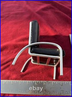 Vintage 6 Salesman Sample Vinyl Padded Office Chair with Chrome Frame