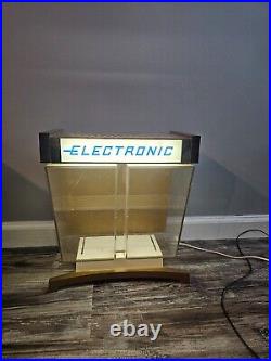 Vintage 60's Timex electronic Lighted Watch Display Case