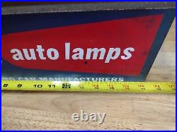 Vintage 60s Auto Parts counter light bulb Tung Sol display With Lid 17x10x10