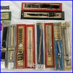 Vintage? 70's 80''s Lot Of 26 Wrist Watch Band + Store POP Display J&P Coats