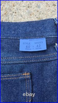 Vintage 70s Store Display Wrangler Jeans Blue Denim Sun Faded 945 Rare 60×42