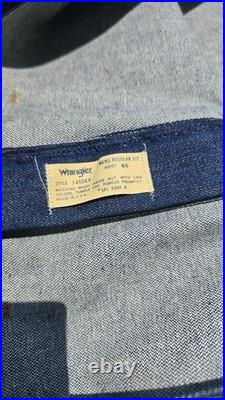 Vintage 70s Store Display Wrangler Jeans Blue Denim Sun Faded 945 Rare 60×42