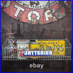 Vintage 70s Union Carbide Eveready Powerhouse Batteries Metal Display Rack Shelf