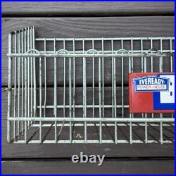 Vintage 70s Union Carbide Eveready Powerhouse Batteries Metal Display Rack Shelf