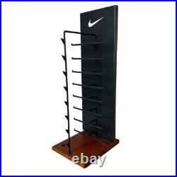 Vintage 90's Nike Sunglasses Store Display Metal & Wood Large Stand 23 Tall