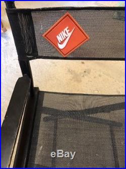 Vintage 90's Nike Swoosh Just Do It Director's Chair Store Display Black Used