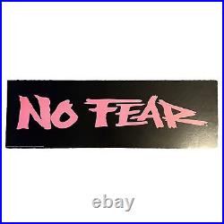 Vintage 90s No Fear Clothing Store Display Sign Motocross 11.5x36