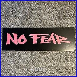 Vintage 90s No Fear Clothing Store Display Sign Motocross 11.5x36