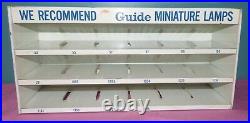Vintage AC Delco Guide Miniature Lamps Bulbs Auto Parts Store Display Cabinet