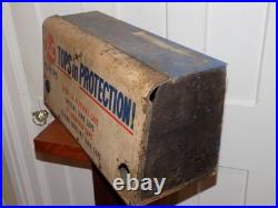 Vintage AC Filler Caps Store Wall Mount Display Cabinet