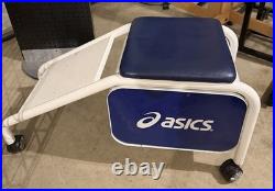 Vintage ASICS Shoe Fitting Stool Store Display 90s 2000s Advertising Rolling