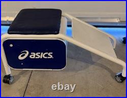 Vintage ASICS Shoe Fitting Stool Store Display 90s 2000s Advertising Rolling