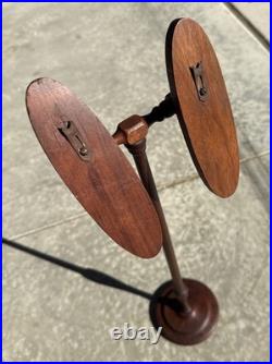Vintage Adjustable Double Shoe Display Stand Wood Retail Store Fixture 24 Lot 2