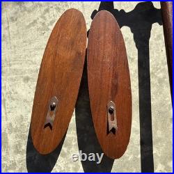Vintage Adjustable Double Shoe Display Stand Wood Retail Store Fixture 24 Lot 2