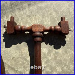 Vintage Adjustable Double Shoe Display Stand Wood Retail Store Fixture 24 Lot 2