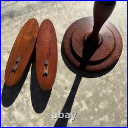 Vintage Adjustable Double Shoe Display Stand Wood Retail Store Fixture 24 Lot 2