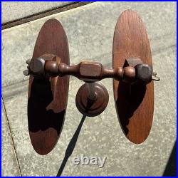 Vintage Adjustable Double Shoe Display Stand Wood Retail Store Fixture 24 Lot 2