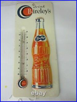Vintage Advertising Bireley's Soda Pop Tin Thermometer Store Display A-692