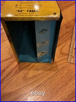Vintage Advertising Display Case BUSS GLASS TUBE FUSES WHY BE HELPLESS WHEN