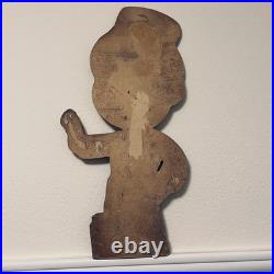 Vintage Advertising Display Cutout 16 Tall DieCut Cardboard Character Sign