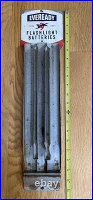 Vintage Advertising Eveready Battery Display Rack Sign Nine Lives Metal 1960's