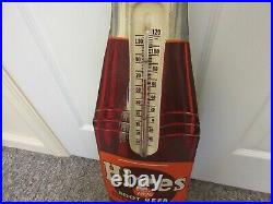 Vintage Advertising Hires Root Beer Soda Die Cut Thermometer Store Display A-138