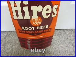 Vintage Advertising Hires Root Beer Soda Die Cut Thermometer Store Display A-138